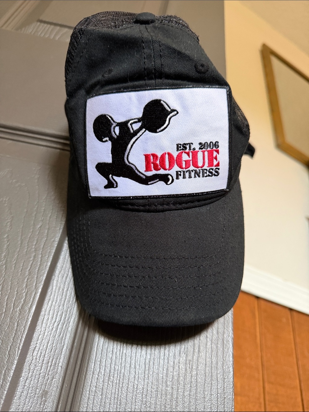 OTTO Black Rogue Fitness Patch Cap with Red Logo